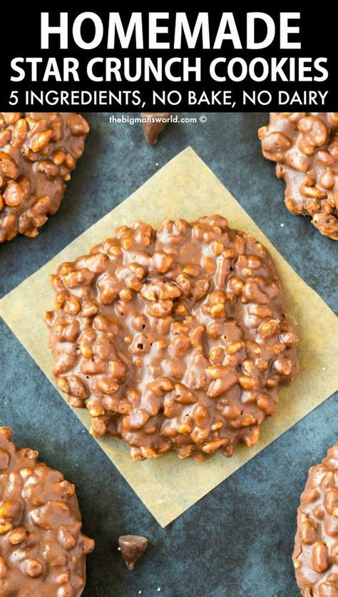 Homemade Star Crunch Cookies Homemade Star Crunch, Star Crunch Cookies, Star Crunch, Crunch Cookies, No Dairy, Homemade Snacks, How Sweet Eats, Eat Dessert, Cookie Monster