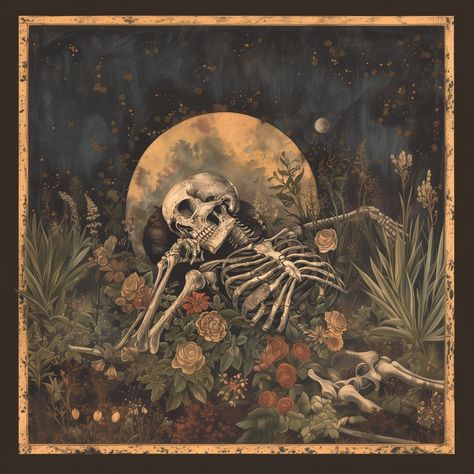 Skeleton Flower Aesthetic, Skeleton Aesthetic, Skeleton Flowers, Here's To The Fools Who Dream, Animal Skeletons, Skull Art Drawing, Magic The Gathering Cards, Computer Backgrounds, Skull Artwork