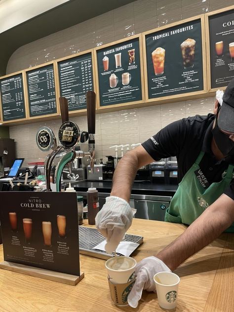 Work At Starbucks Aesthetic, Working Starbucks Aesthetic, Working In Starbucks Aesthetic, Starbucks Working Aesthetic, Working At A Job Aesthetic, Work Cafe Aesthetic, Starbucks Work Aesthetic, Coffee Shop Job Aesthetic, Working At Cafe Aesthetic