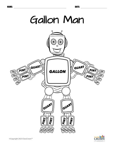 Gallon Man, Printable Black And White, White Blank, Fun Ideas, Crown, Black White, Black And White, Feelings, White