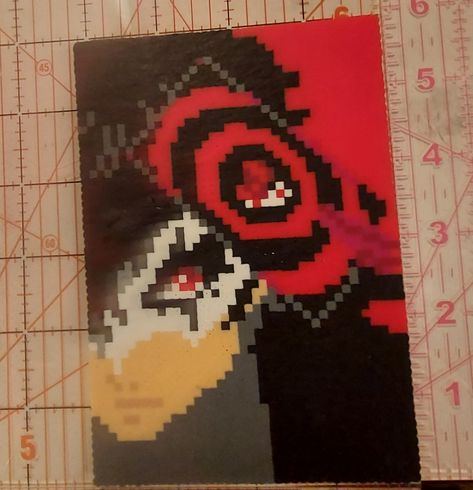 Persona 5 Perler Beads, Persona Perler Beads, Kingdom Hearts Perler Beads, Hazbin Hotel Perler Beads, Perler Designs, Perler Creations, Diy Perler Beads, Stitch Ideas, Minecraft Builds