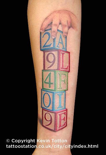 Children's play blocks tribute tattoo | Flickr - Photo Sharing! Blocks Tattoo, Baby Name Tattoos, Tribute Tattoos, Tattoos Infinity, Pictures For Home, Tattoos With Kids Names, Tattoo Name, Tattoo For Son, Tattoo Equipment