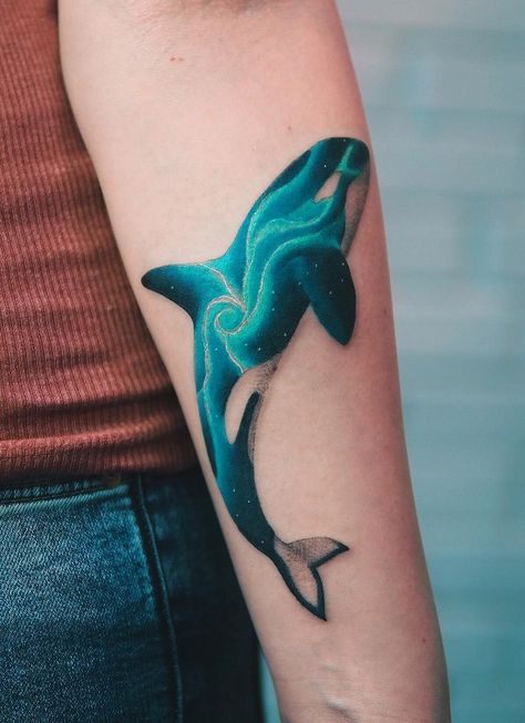 35 Whale Tattoo Ideas Dolphin Tattoo For Men Design, Ocean Life Tattoos, Dolphin Tattoo, Targaryen Tattoo, Orca Tattoo, Places For Tattoos, Ocean Watercolor, Dolphins Tattoo, Famous Tattoo Artists