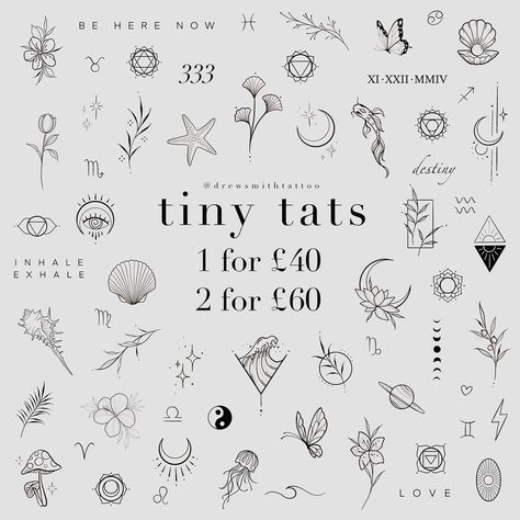 Drew Smith Tattoo | 🌟T I N Y T A T S🌟 Oh yeah, we’ve jumped on the tiny tats bandwagon😝😂 This is a limited offer for bookings made in DECEMBER ONLY- DM me… | Instagram Small Nature Tattoo, Tiny Tats, Tattoo T, Petit Tattoo, Small Quote Tattoos, Hand And Finger Tattoos, Mom Tattoo Designs, Small Pretty Tattoos, Cute Tiny Tattoos