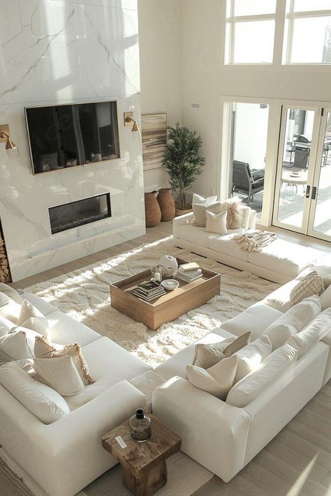 Embrace the power of small spaces with these clever design hacks f Beige And White Living Room, Sectional Living Room Layout, Vintage Apartment Decor, Cute Living Room, Vintage Apartment, Condo Living Room, Minimalist Living Room Decor, Design Hacks, Dream Future