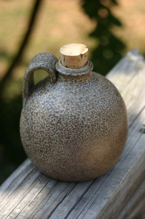 Large Thrown Pottery, Pottery Jugs Ideas, Salt Glazed Pottery, Useful Pottery, Seagrove Nc, Round Pottery, Pottery Jugs, Pottery Jug, Glazed Pottery