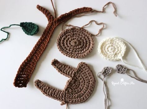 Jungle Bunting, Crochet Sloth Pattern Free, Elephant Bookmark, Bookmark Crochet Tutorial, Bernat Super Value Yarn, Bookmark Easy, Bookmark Tutorial, Applique Patterns Free, Crochet Applique Patterns