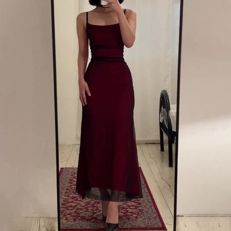 Size: L, Color: Dark Red Dark Red Dresses, Slim Fit Dress, Red Party, Dresses Xxl, Solid Color Dress, Slim Fit Dresses, Fit Dress, Dress Romper, Prom Dresses Long