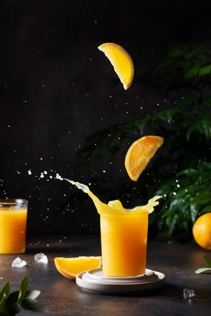 Orange Juice Photography, Orange Juice Aesthetic, Fall Juices, Photo Splash, Juice Splash, Fruit Logo Design, Turmeric Juice, Food Photography Tutorial, Levitation Photography