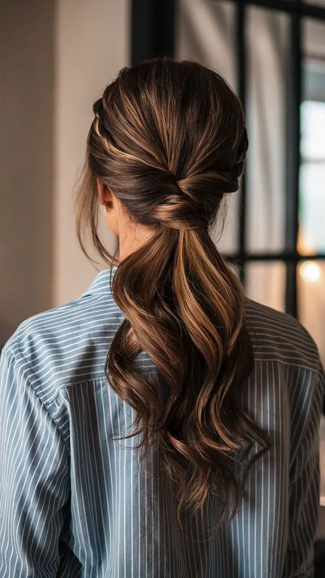 27 Trendy Winter Formal Hairstyles 2024-2025: Curls, Updos, Braids, Ponytails, Short and Long Hair Ideas Easy Styles For Short Hair, Hairstyles For Formal Events, Winter Formal Hairstyles, Formal Ponytail, Effortless Curls, Holiday Party Hair, Curled Ponytail, Styles For Short Hair, Loose Updo