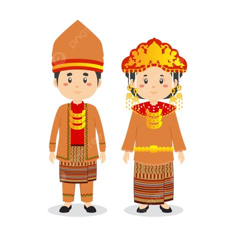 couple characters wearing south sumatra traditional dress vector sumatra indonesian cartoon png Couple Characters, Cartoon Png Transparent, South Sumatra, Media Pembelajaran, Dress Vector, Cartoon Png, Cartoons Png, Traditional Dress, Free Png