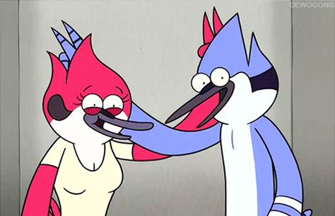 MORDECAI AND MARGARET Mordecai And Margaret, Warner Bros Cartoons, 2010s Nostalgia, Regular Show, Couple Cartoon, High Five, Warner Bros, Cartoon Network, Aesthetic Pictures