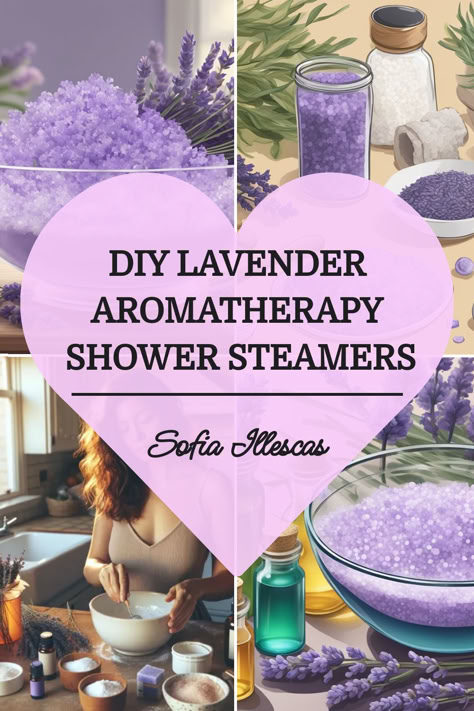 DIY Lavender Aromatherapy Shower Steamers Shower Steamers Diy Essential Oils, How To Make Shower Steamers, Lavendar Recipe, Shower Steamer Recipe, Shower Steamers Recipe, Lavender Shower Steamers, Shower Steamers Diy, Benefits Of Lavender, Diy Lavender