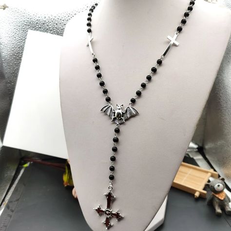 Red Cross Vampire Ankh Rosary Occult Goth Ankh Beads Bat Gothic Vampire Vampiric Beaded Egyptian Tradgoth Jewelry Gift Handmade| | - AliExpress Ankh Rosary, Goth Rosary, Vampire Ankh, Gothic Rosary, Red Rosary, Vampire Necklace, Rosario Vampire, Grunge Jewelry, Gothic Vampire