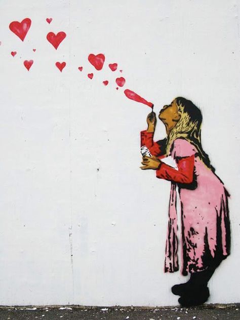 Love street art love - 10 Breathtaking Pieces of Love Street Art | Art and Design Art Amour, Street Art Love, All We Need Is Love, Street Art Utopia, Love Street, Banksy Art, Graffiti Artwork, Art Et Illustration, Art And Illustration