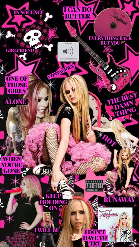 #avrillavigne #music #thebestdamnthing #2007 Girlfriend Avril, 2007 Aesthetic, Pink Grunge Aesthetic, Avril Lavingne, Avril Lavigne Photos, Avril Lavigne Style, Punk Rock Princess, The Best Damn Thing, Pink Grunge