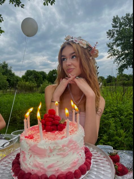 Birthday Picnic Aesthetic, Birthday Picnic, Picnic Aesthetic, Fairy Birthday, Candles, Cake, Birthday