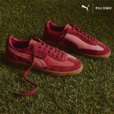 Product Storyfounded In 2015, Palomo Spain Is Known For Designs That Combine The Dramatic Spirit Of Southern Spain With The Sophisticated Street Style Of London. The Latest Puma X Palomo Spain Collab Draws Inspiration From The Early ‘80S Roller Skate Scene. features & Benefitspuma’S Leather Products Support Responsible Manufacturing Via The Leather Working Group. www. leatherworkinggroup. comdetailsleather Upper With Suede Overlayssuede Tongue With Embossed Palomo And Puma Logoslace With Metallic Lace Tipsynthetic Lining And Sockliner With Printed Co-Brandingdebossed Puma Palermo Logo On The Quarter Panelclosure: Lacesrounded Toe | Palermo Puma, Red Shoes Sneakers, Red Puma Shoes, Brown Sneakers Women, Palomo Spain, Puma Palermo, Colorful Sneakers, Fenty X Puma, Sneakers Street Style