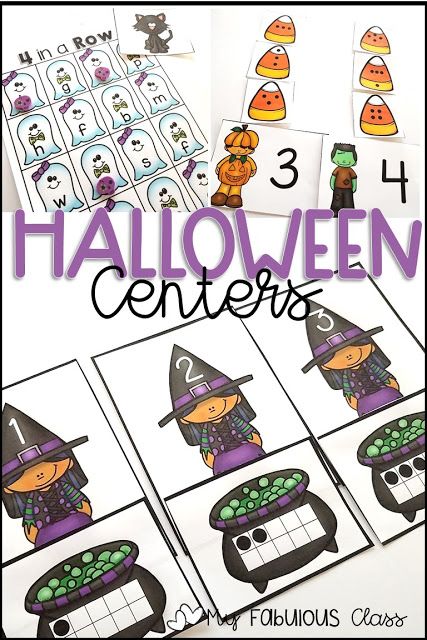 Halloween Centers October Centers Kindergarten, Halloween Kindergarten Centers, Pumpkin Math Centers, Head Start Classroom, Turkey Math, Halloween Math Centers, Positive Behavior Management, Halloween Centers, Pumpkin Math