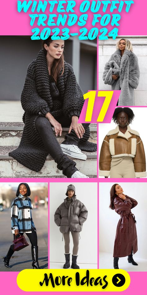 Winter Outfits Trends 2023-2024: Get ahead of the curve with the latest winter outfits trends for 2023-2024. Explore fashionable options for women, from casual to dressy fashionista styles. Whether you're braving the cold or embracing street style, these fashion trends have you covered. Don't miss out on the black leather pants trend, and discover how to rock it with confidence. Stay cozy in the cold while looking chic with these trendy ideas for women's winter fashion. Curved Outfit Casual, Edgy Winter Outfits 2023, Trendy Outfits For Winter 2023, Trend Winter 2023 2024, Winter Outfits 2024 Trends Women, Trending Winter Outfits 2023, Winter Street Style 2023 Women, Fashion Trend Fall Winter 2023-2024, Trendy Winter Outfits 2024