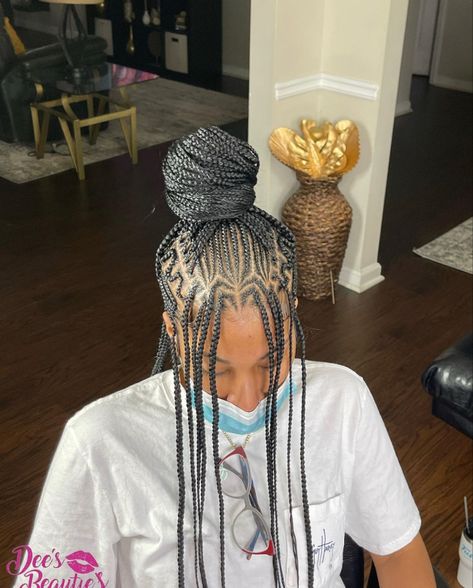 Tetris Braids, Braids With Box Braids, Hair Attachments, Most Beautiful Hair, Kanekalon Hair, Short Box Braids Hairstyles, 2023 Hair, African Hair Braiding Styles, Braids Hairstyles Pictures