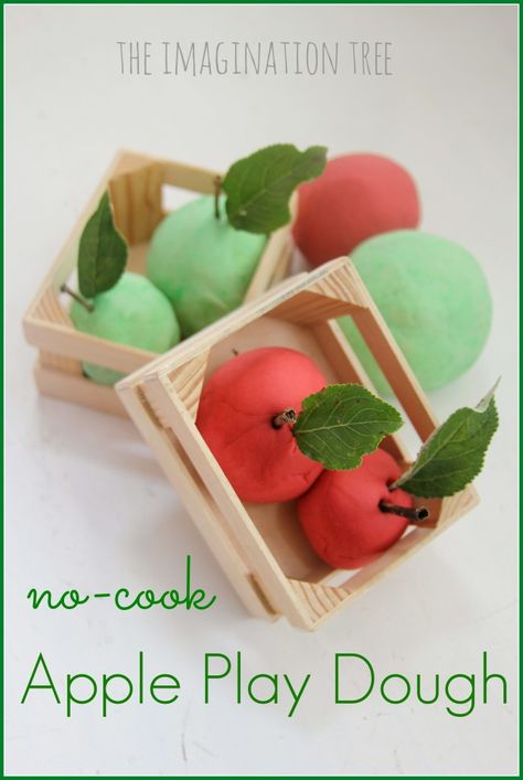 Apple Scented Playdough Recipe No Cook, Apple Crafts, Scented Play Dough, Play Dough Recipe, Apple Preschool, Imagination Tree, Apple Unit, Johnny Appleseed, Apple Activities