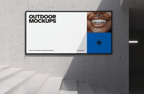 Outdoor Billboard Mockups — Wannathis Outdoor Advertising Design, Bill Board, Out Of Home Advertising, Billboard Mockup, Billboard Design, Ad Campaigns, Outdoor Advertising, Bollywood Stars, Board Design