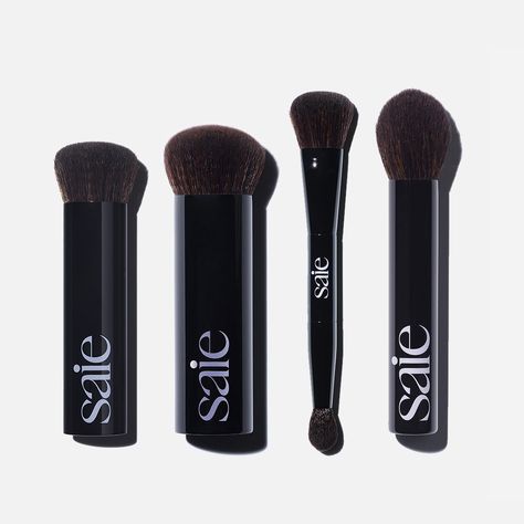 Saie hello to the brushes that make all the difference. Watch your makeup melt in and diffuse seamlessly with our high quality, ultra-soft, cruelty-free brushes. Glowy Super Gel, Makeup Contouring, Makeup Bag Essentials, Cosmetics Ingredients, Brush Makeup, Makeup Needs, Skin Foundation, Makeup Items, Makeup Eyeliner