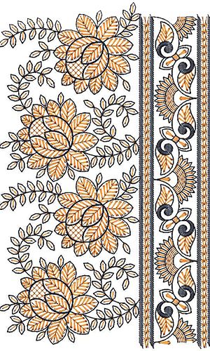 Embroidery Lace Border Design, Embroidery Border Designs, Lace Border Design, Embroidery Lace Border, Border Embroidery Design, Wilcom Embroidery, Digital Border, Embroidery Border, New Embroidery