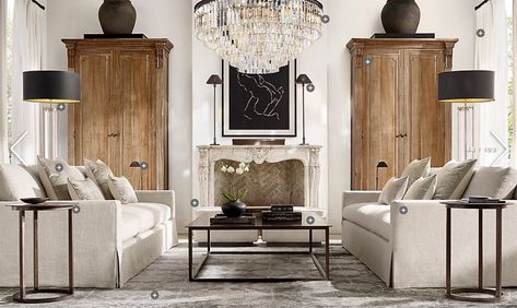 A Living Room, Restoration Hardware, Living Room Inspiration, Living Design, Sofa Design, Luxury Living, Home Living Room, Home Deco, Room Inspiration