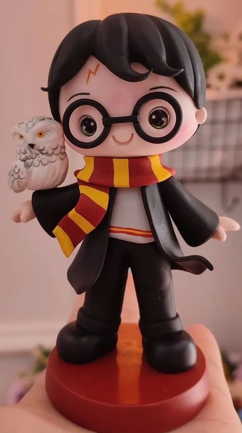 Harry Potter Biscuit, Harry Potter Clay Ideas, Harry Potter Clay, Harry Potter Birthday Cake, Harry Potter Cartoon, Harry Potter Bday, Harry Porter, Potters Clay, Festa Harry Potter