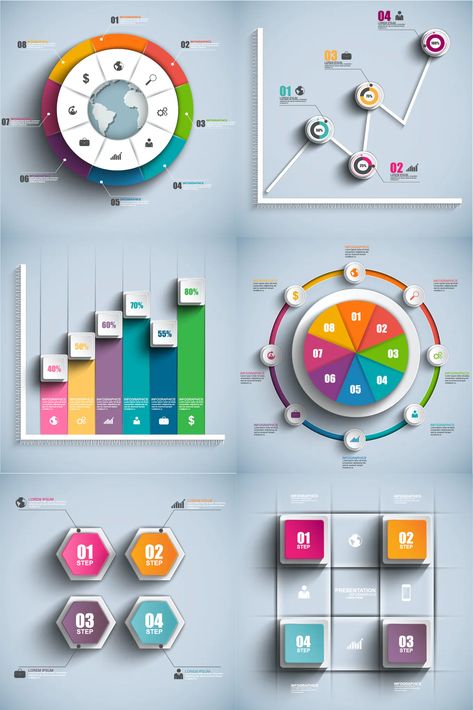 6 Modern 3D Infographic Templates 3d Infographic Design, Data Infographic, 3d Infographic, Project Timeline Template, Marketing Powerpoint, Infographic Presentation, Business Infographics, 3d Business, Labels Design