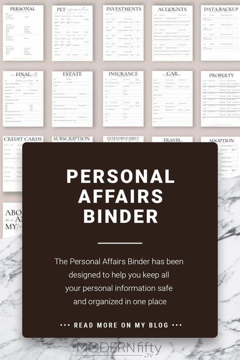 Advertisement for the most popular emergency binder has been designed to help you keep all your personal information safe and organized in one place Estate Planning Binder, Life Binder Printables, Document Binder, Family Binder Printables, Letters To Loved Ones, Final Wishes, Family Emergency Binder, Estate Planning Checklist, Personal Finance Printables