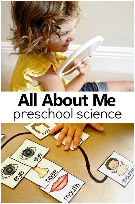 This fun all about me preschool science activity will engage your little one through literacy, science, and hands-on learning.  Check out the free printable resource too! via @shaunnaevans Turtle Classroom, Abc Practice, All About Me Preschool Theme, September Preschool, Me Preschool Theme, Preschool Family, Body Parts Preschool, Preschool Fall, Childcare Business