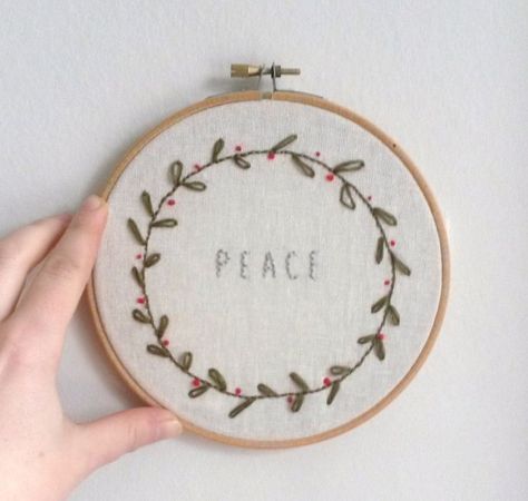 How To Embroider Letters, Hoop Wall Art, Cross Stitch Hoop, Embroidery Hoop Wall, Embroidery Hoop Wall Art, Wall Art Floral, Embroidery Christmas, Elegant Embroidery, Wreath Christmas