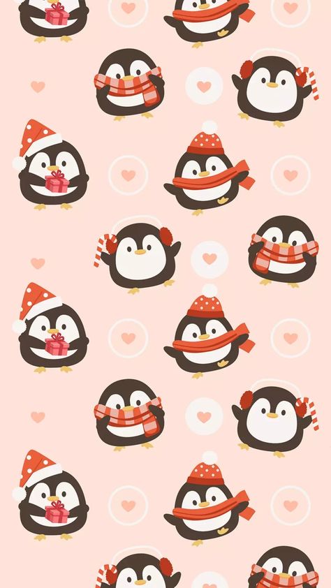 Cute Christmas Backgrounds, Penguin Wallpaper, Christmas Wallpaper Iphone Cute, 달력 디자인, Christmas Wallpaper Backgrounds, Xmas Wallpaper, Christmas Phone Wallpaper, Cute Christmas Wallpaper, Holiday Wallpaper