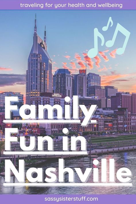 city scape of nashville tennesse with the cumberland river in the foreground and family fun in nashville written on the image Nashville Activities, Nashville With Kids, Nashville Kids, Nashville Itinerary, What To Do In Nashville, Tennessee Family Vacation, Nashville Things To Do, Nashville Restaurants, Tennessee Nashville