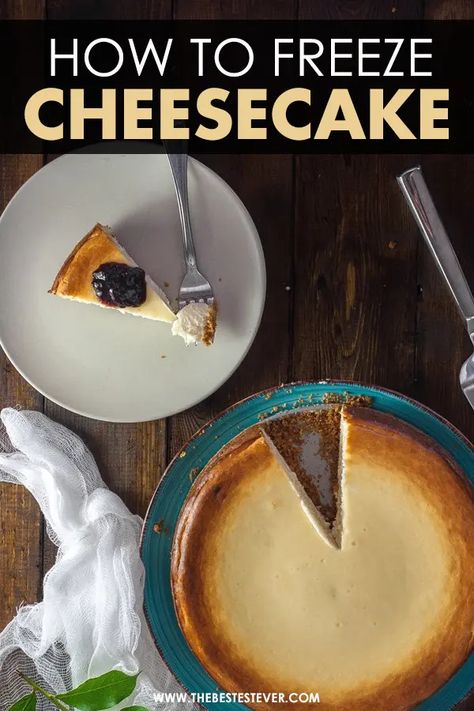 How To Freeze Cheesecake, Freeze Cheesecake, Freezing Cheesecake, Freezing Cheese, Easy Taco Salad Recipe, Freeze Food, Perfect Cheesecake, Cheescake Recipe, Frozen Cupcakes