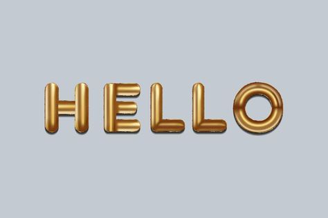 hello written with golden foil balloons. hello lettering realistic gold balloons, hello typography background. vector design, isolated Hello Typography, Typography Background, Gold Balloons, Foil Balloons, Vector Design, Vector Art, Vector Free, Foil, Balloons