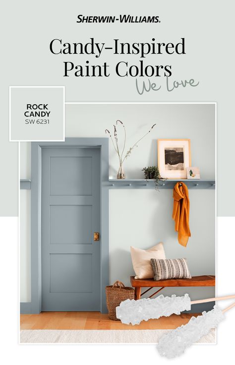 Closet Color Ideas Paint, Rock Candy Sherwin Williams, Sw Rock Candy, On The Rocks Sherwin Williams, Nursery Colours, Office Interior Design Luxury, Craftsman Home Decor, Luxury Interior Design Living Room, Colors For Walls