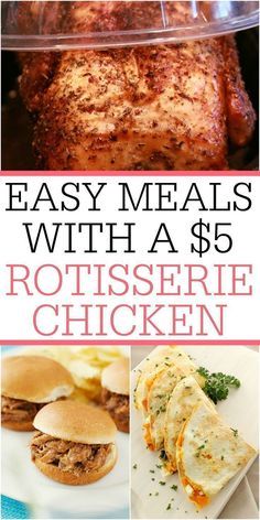 Make With Rotisserie Chicken, Meals To Make, Cheap Easy Meals, Cheap Healthy Meals, Cooking For A Crowd, Rotisserie Chicken Recipes, Cheap Dinners, Cooking On A Budget, Frugal Meals