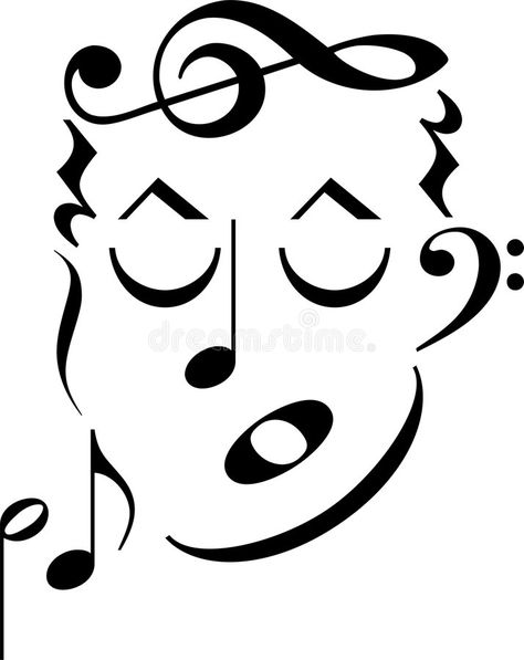 Music Symbol Face. A cartoon man's face made up of musical notes and symbols , #Affiliate, #Face, #cartoon, #Music, #Symbol, #man #ad Music Note Face Tattoo, Music Expression Art, Music Note Graphic Design, Music Note Illustration Design, Music Note Logo Design, Frames Design Graphic, Music Notes Art, Face The Music, Music Symbols