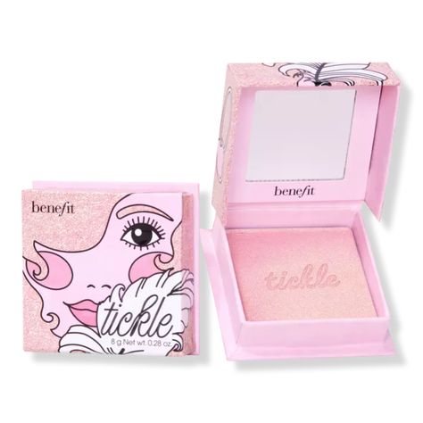 Benefit Highlighter, Pink Highlights, Powder Highlighter, Makeup Items, Highlighter Makeup, Tickled Pink, Birthday Wishlist, Benefit Cosmetics, Makeup Brands