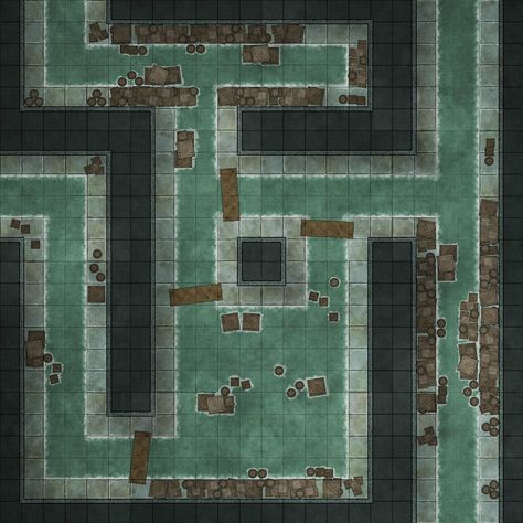 Battlemap - Sewers - Random encounter maps by RoninDude Sewer Battlemap, Shadowrun Map, City Battlemap, I Am Still Learning, Dnd World Map, Building Map, Battle Map, Fantasy World Map, Tabletop Rpg Maps