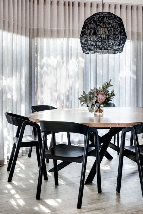 Black dining table