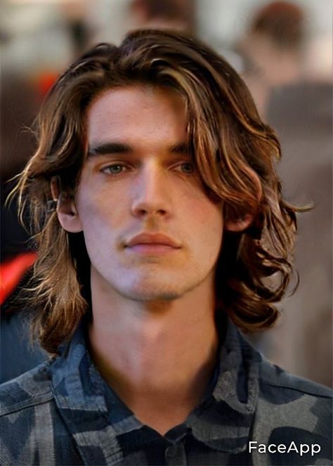 Long Hair Men Highlights, Side Part Wavy Hair Men, Guy With Shaggy Hair, Long Men’s Hair Cuts, Mens 90s Hairstyles Long, Men’s Hair Long On Top Short On Sides, Men Long Layered Haircut, Men's Shoulder Length Hairstyles, Long Guy Haircuts