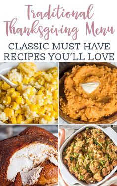 Thanksgiving Dinner Recipes Traditional, Thanksgiving Dinner List, Thanksgiving Menu List, Traditional Thanksgiving Dinner Menu, Classic Thanksgiving Menu, Thanksgiving Dinner For Two, Traditional Thanksgiving Dinner, Cooking Thanksgiving Dinner, Classic Thanksgiving