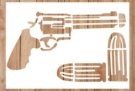 Amazon.com : Generic Gun and Bullets Stencil | Western Revolver Gun Stencils for Painting on Wood, Glass, Wall, Rock, Walls, Glassware, Canvas - Gun Stencil Template (3x5), White, 809123123 : Arts, Crafts & Sewing Western Revolver, Rock Walls, Stencils For Painting, Painting Glassware, Stencil Template, Stencil Painting, Wood Glass, Crafts Sewing, Glass Wall