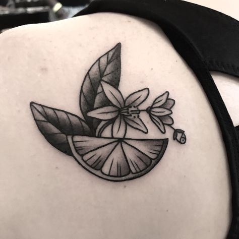 Tangerine Tattoo Black And White, Oranges Tattoo Fruit, Orange Blossom Tattoo Black And White, Florida Orange Tattoo, Florida Orange Blossom Tattoo, Orange Fruit Tattoo Black And White, Orange Blossom Tattoo, Florida Tattoo, Traditional Tattoo Black And White