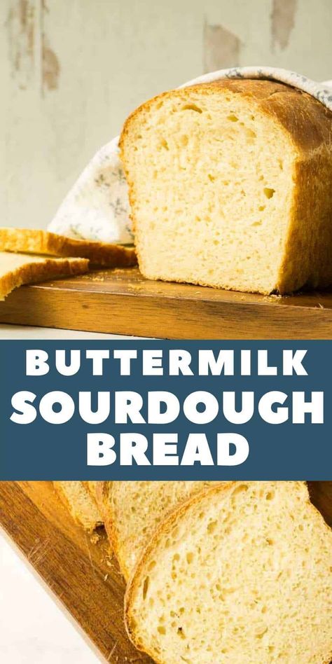 Buttermilk Sourdough, Sourdough Buttermilk, Honey Buttermilk Bread, Sourdough Sandwich Bread, Easy Sourdough Bread Recipe, Recipe Using Sourdough Starter, Buttermilk Bread, Perfect Sandwich, Sourdough Bread Starter